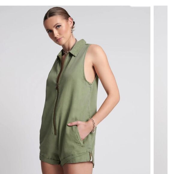One Teaspoon Super Khaki Braxton Romper New XS - Picture 2 of 10